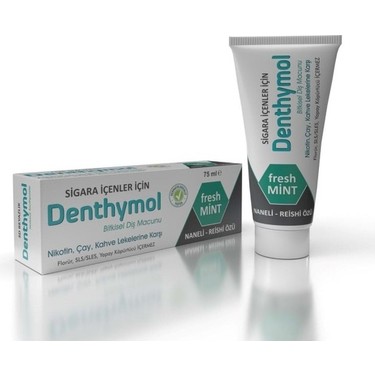 Dentymol %100 Yerli Sigara İçenler Bitkisel Diş  Macunu 75 ml Yerli Üretim