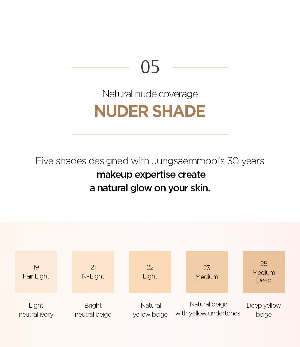 JUNGSAEMMOOL Skin Nuder Cover Layer Cushion 19N-Light /19Light