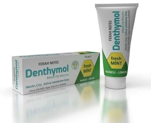 Dentymol %100 Yerli Ferah Nefes Bitkisel Diş  Macunu 75 ml