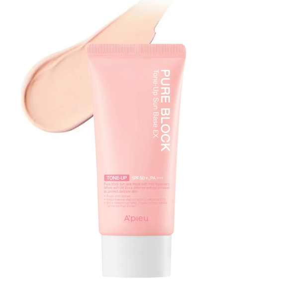 MISSHA Aydınlık Görünüm Sunan Güneş Koruyucu A’PIEU Pure Block Tone-Up Sun Base EX SPF50+/PA+++ 50ml