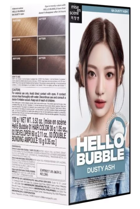 miseenscéne - Hello Bubble Saç Boyası 6A Dusty Ash