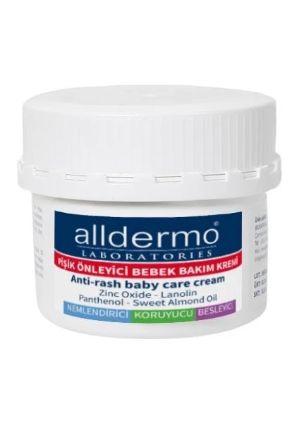 Alldermo Cilt ve Bebek Pişik Bakım Kremi 60 g