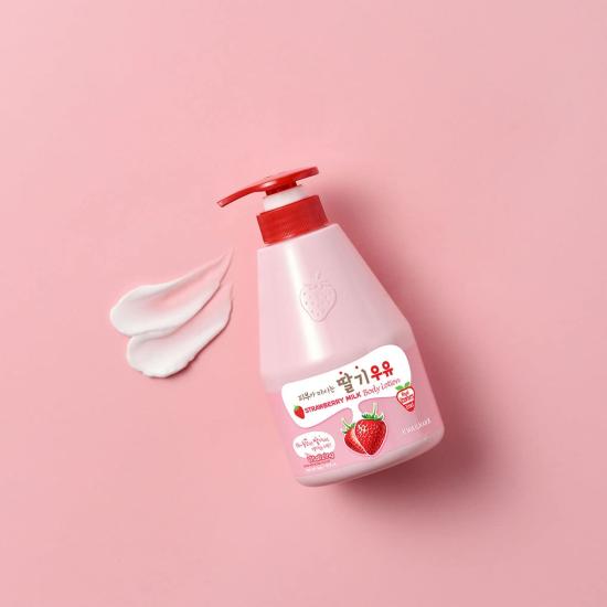 Kwailnara Strawberry Milk Body Lotion – Deeply Hydrating & Lightweight Korean Body Lotion 560 g