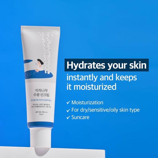 Round Lab - Birch Juice Sunscreen (Nemlendirici ve Leke Önleyici Huş Özlü Güneş Kremi) 50ml