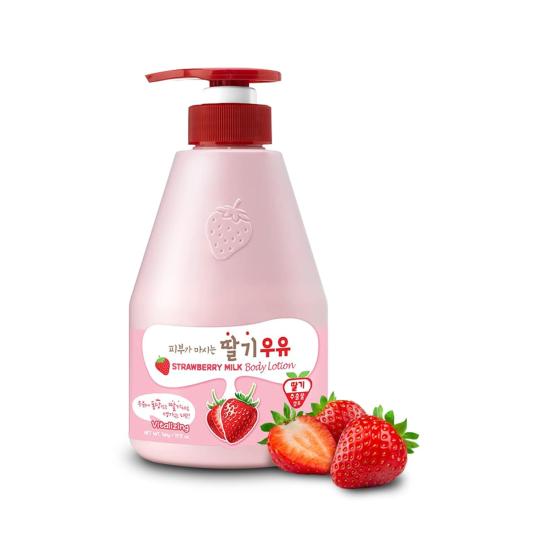 Kwailnara Strawberry Milk Body Lotion – Deeply Hydrating & Lightweight Korean Body Lotion 560 g