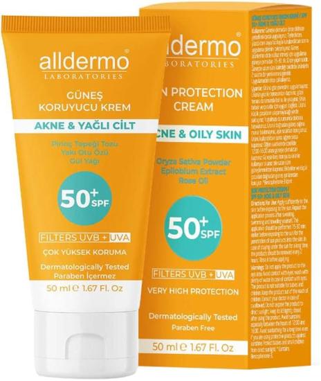 Alldermo Spf 50+ Akne Yaglı Cılt Güneş Krem 50  ml