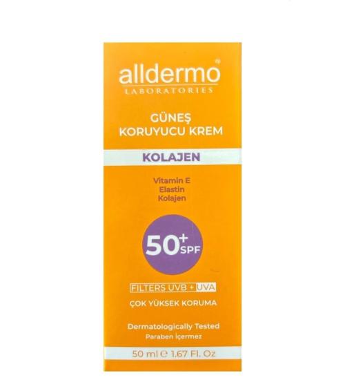 Alldermo Spf50+ Kolajen  Güneş Krem 50 ml