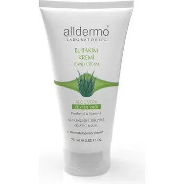 Alldermo Nemlendirici Aloe Vera Zeytin Yağı 75 ml